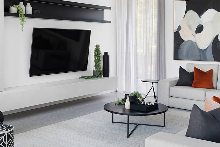 Melbourne Luxury Display Home Living Room